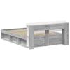 Storage Bed Frame in Grey Sonoma 150 x 200 cm Engineered Wood