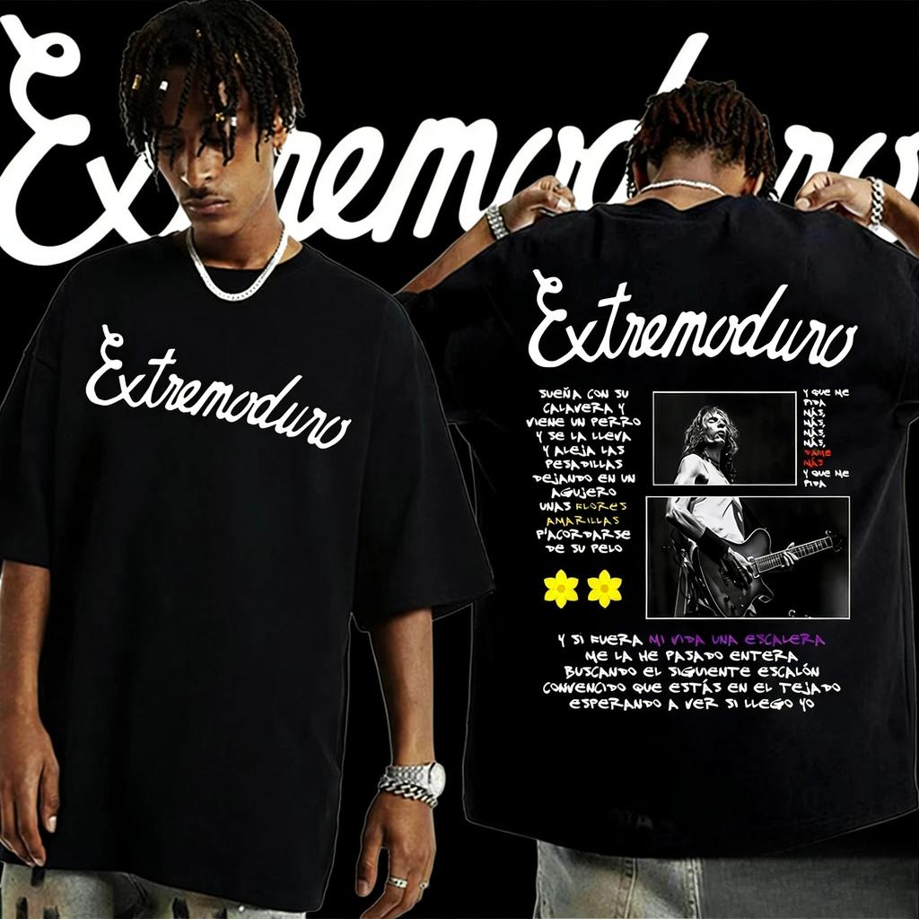 Rock Extremoduro 2026 World Tour Merch Tshirt Men Women Oversized Y2k Cotton Short Sleeve Vintage Hip Hop Punk Style Clothing