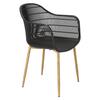 PLASTIC CHAIR black Becker OPENWORK metal base