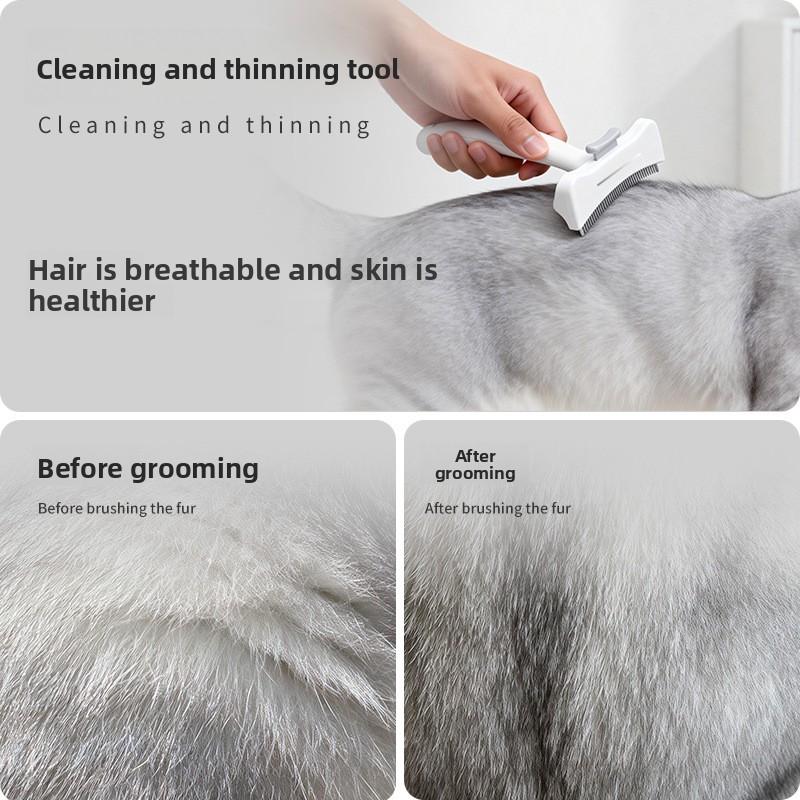 Peigne pour animaux de compagnie pour le toilettage des poils. Peigne pour chien. Peigne d'épilation. Peigne pour démêler les nœuds, enlever les poils morts et lisser les cheveux.
