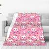 Pink Lily Kawaii Pink Lily Delight Blankets Portable Flannel Sofa Throw Blanket for Couch Bedding Outdoor Throws Bedspread Quilt