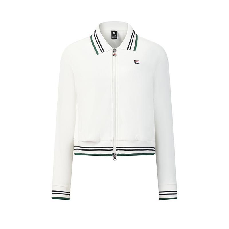 FILA Tennis Simple Stunning Sports Tennis Casual Versatile Comfortable Knitted Jacket Women jackets A11W623504FWT