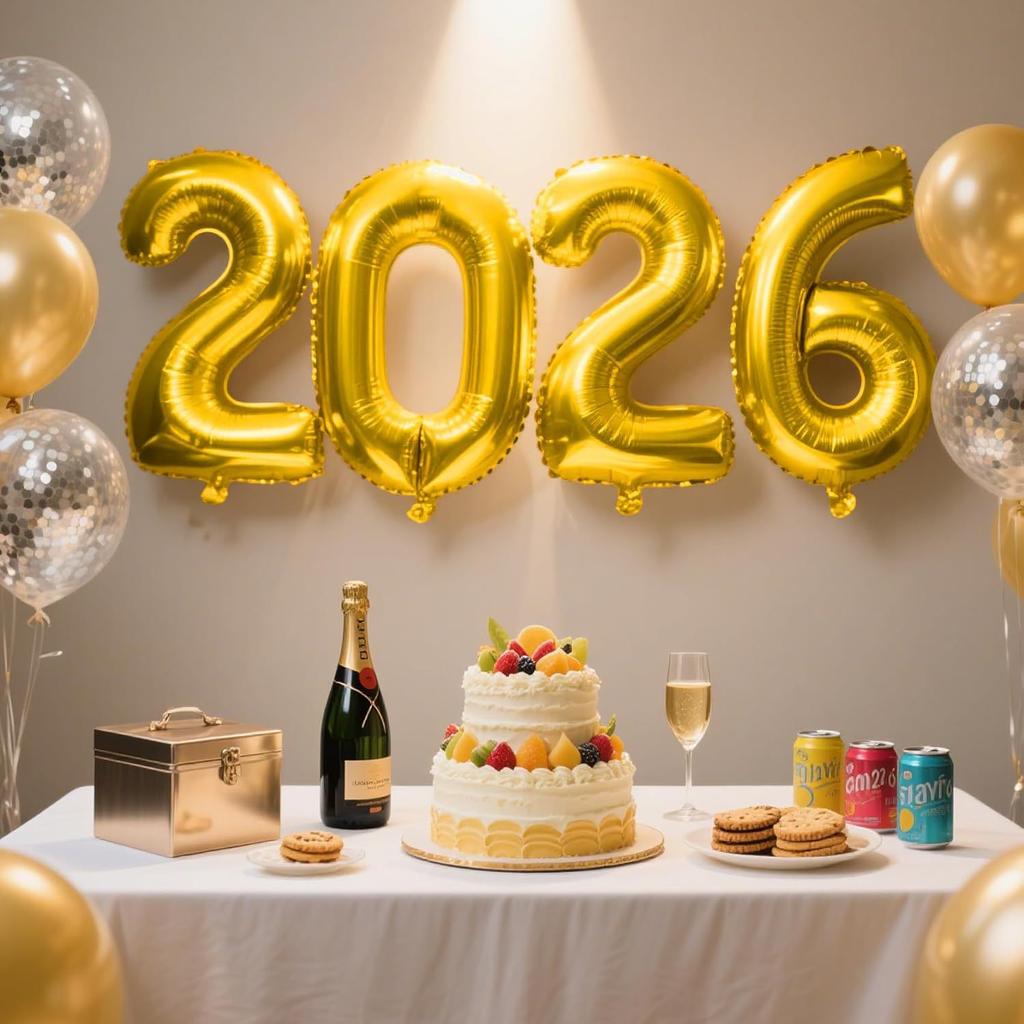 2026 Aluminum Foil Number Balloons 16 Inch Crown Connected Number Balloon New Year's Day Christmas Eve Festival Party Ballons