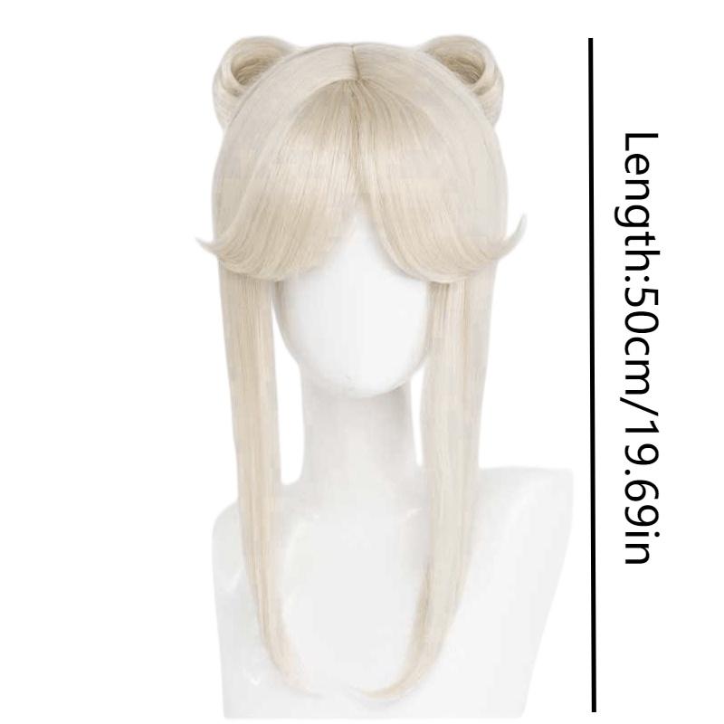 Genshin Impact Ningguang Pizzahut Cobranded Cosplay Game Character Bowknot Wig
