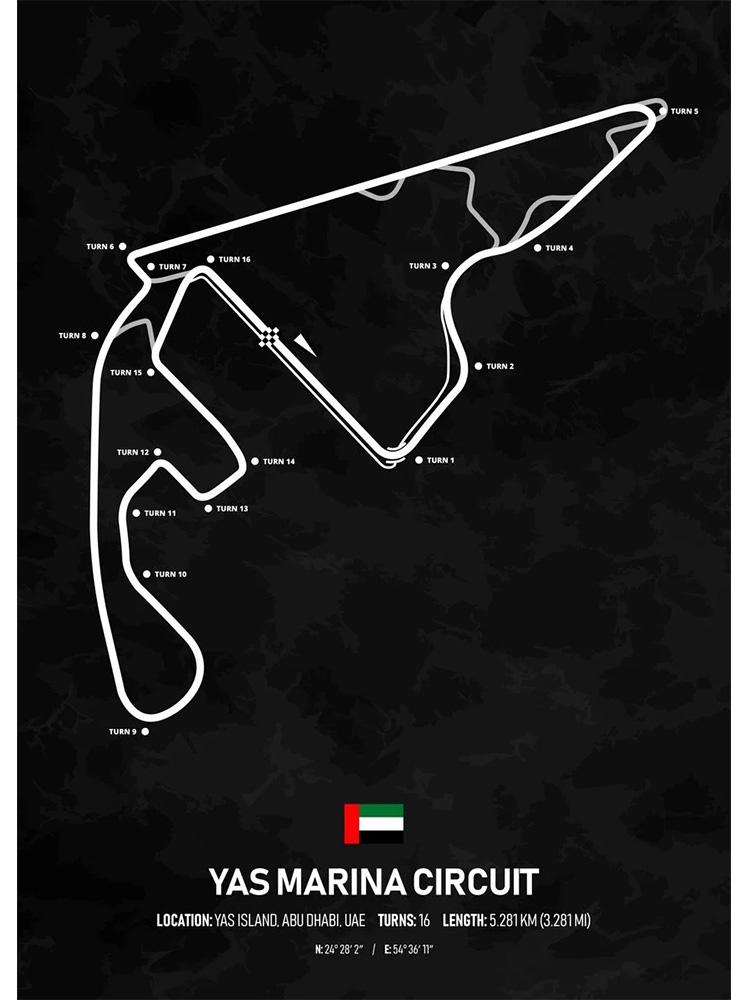 

Гоночная трасса текстура F1 сезонный календарь 2023 плакаты настенная живопись с принтом картина на холсте для гостиной домашний декор 60x90cm No Frame