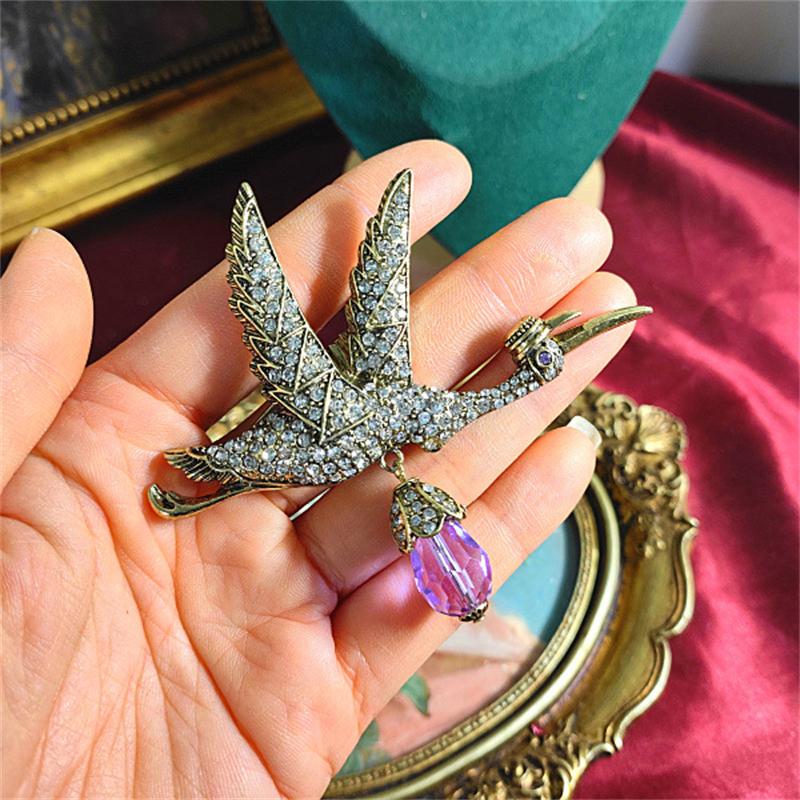 

Мода Классика Женщины Мужчины Полный Кристалл Роскошь Птица Подвеска Броши Значки Средний Винтажный Дизайн Стразы Животное