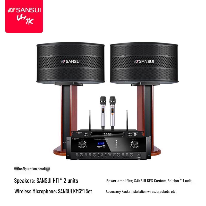 SANSUI H11 10-inch Home KTV Audio System CN Plug (adapter Included)