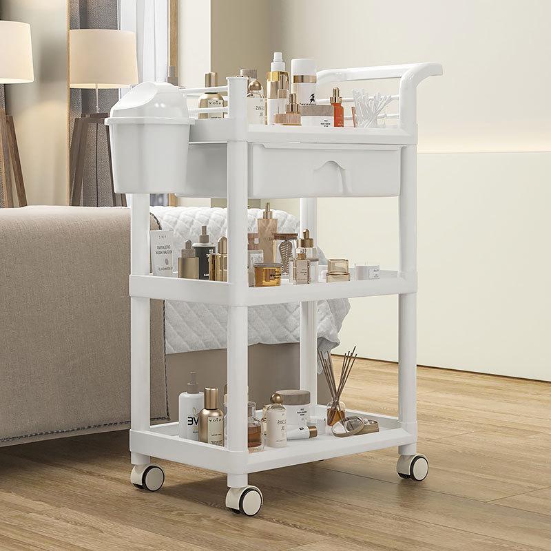 Mehrschichtiger Beauty-Salon- und Pflegewagen mit Schublade