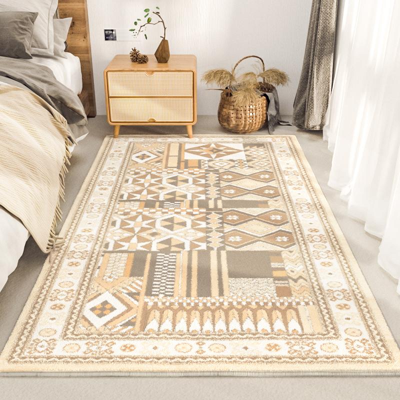 Simple Style High-Grade Geometric Rhombus Pattern Living Room Coffee Table Rug Bedroom Side Cushion Home Decoration