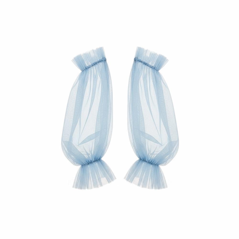 Trouwjurk Bruid Bruiloftshandschoenen Effen Kleur Bruidsmouwen Mode Afneembare Tule Bruiloft