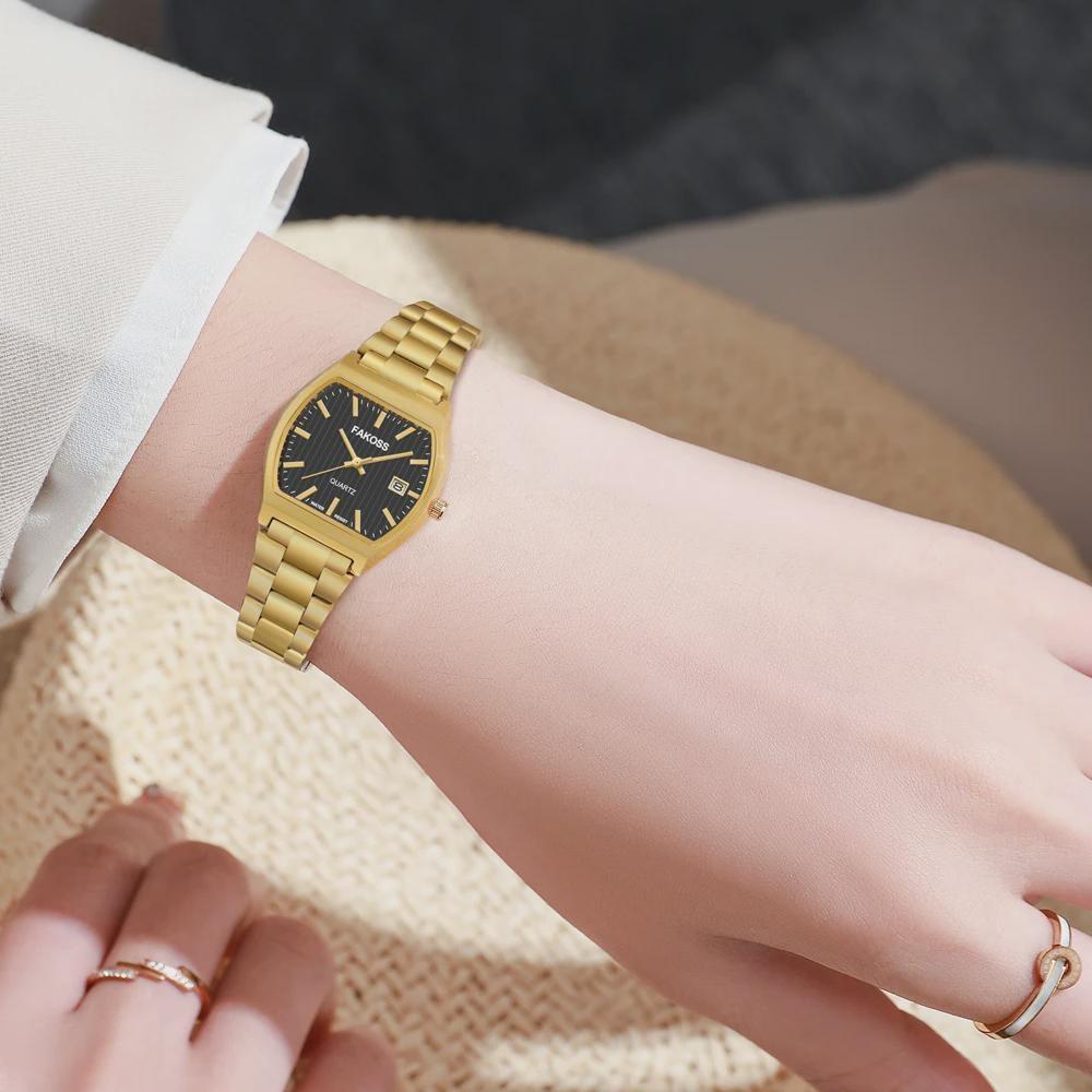 Elegant Watches For Women Waterproof Luminous Date Week Ladies Watch Quartz Stainless Steel Woman's Fashion Wristwatch