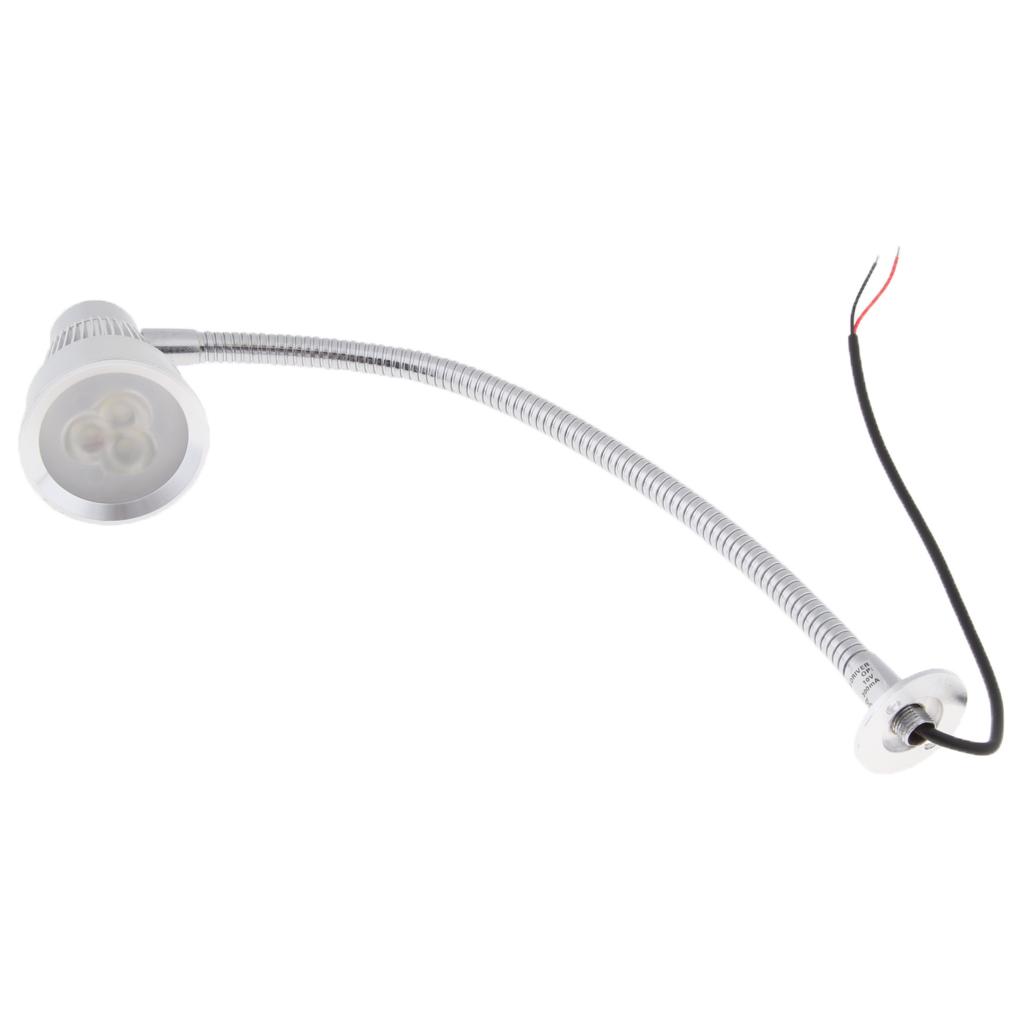 Flexible Gooseneck LED Reading Chart Light Adjustable Marine RV Bedroom Lamp Interior Lighting for Bedside Home Office