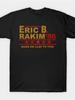 Herren Retro Baumwoll-T-Shirt - Schwarz 'Eric B. Rakim '86 Make Em Clap to This' Retro-Musterdruck Ganzjahres Streetwear-Hemd