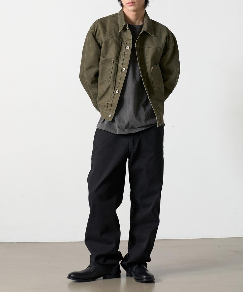 DENMADE Den768 Raw Routine Wide Chino (Black)