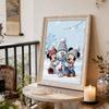 Disney Mickey Minnie Snowman 5D DIY Pearl Jewelry Art Painting Set Christmas Winter Snowman Scene Embroidery Puzzle Cross stitch Home Decoration