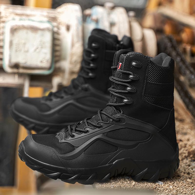 Militärische taktische Stiefel für Herren in großer Größe - Hohe Winter-Kampfstiefel für den Außenbereich (Größen 45-47)