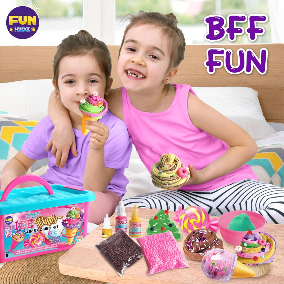 Gift Butter Slime Kit for Girls 10-12, FunKidz Ice Cream Soft Slime Ma