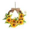 1 st Konstgjord Solrosgirlang 30*30 Cm Höstsolroskrans För Tacksägelse & Säsongsbetonad Heminredning Kransar & Girlanger