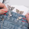Pack Of 3 Adjustable Butterfly Waist Buckles Metal Jeans Waistband Tightener For Women NonSewing Waist Extender