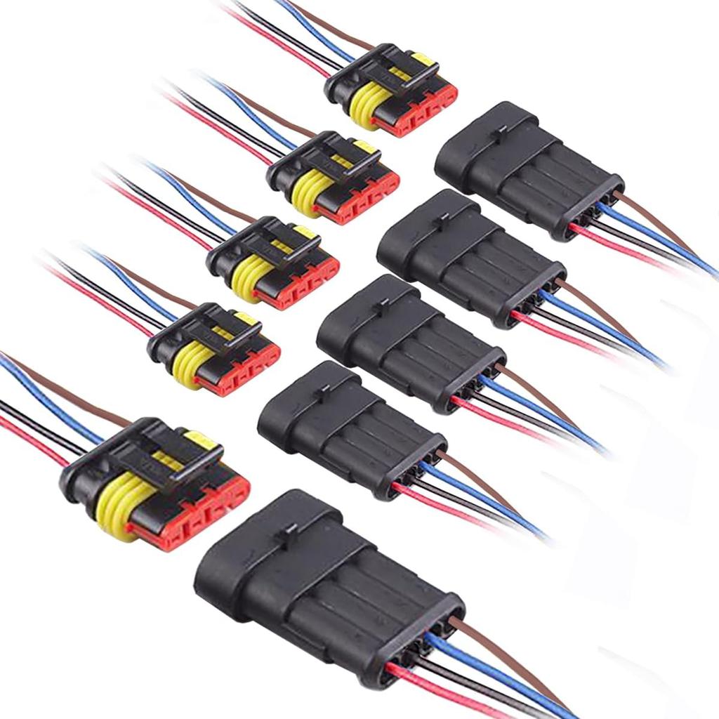 2 Pin Connector Waterproof,2Pin Way Car Electrical Connector with Wire 16AWG Marine for Car,Truck,Boat,Motorcycle and Other Wire Connections.