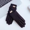 Warm Gloves for Women's German Velvet Plus Velvet Thickened Electric Vehicle Outdoor Cycling Sports Windproof Touch Screen Autumn and Winter Gloves