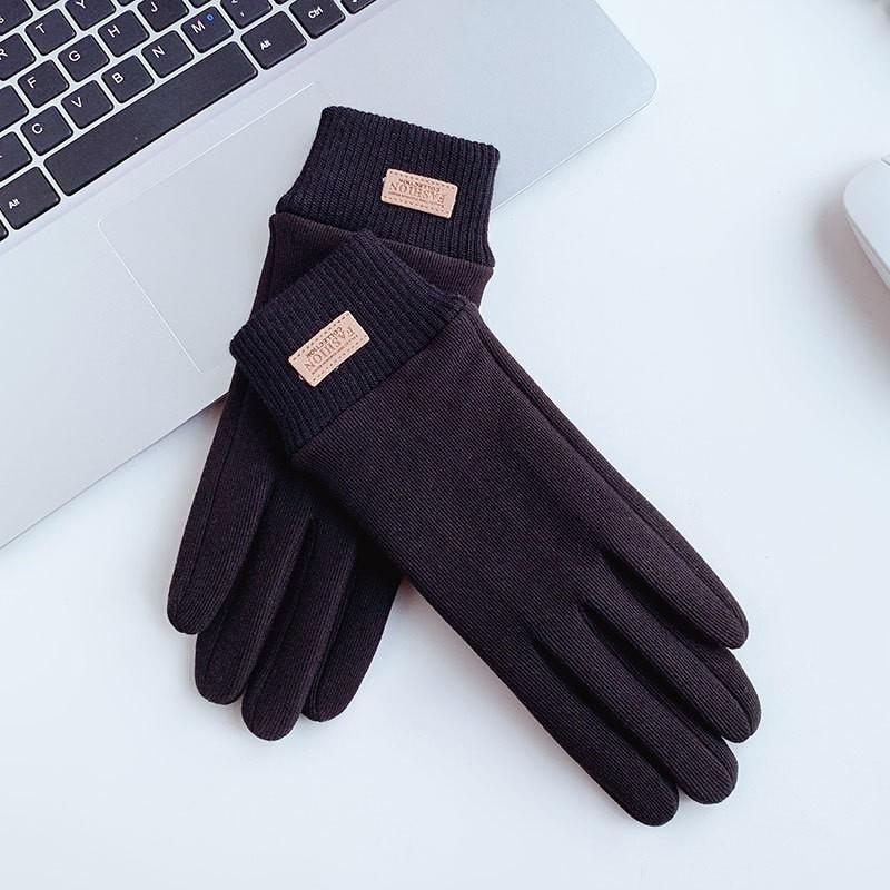 Warm Gloves for Women's German Velvet Plus Velvet Thickened Electric Vehicle Outdoor Cycling Sports Windproof Touch Screen Autumn and Winter Gloves