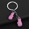 Boxing Glove Keychain Car Keys Pendant Simulation Fitness Equipment Shape Keyring Fashionable Car Keys Ornament