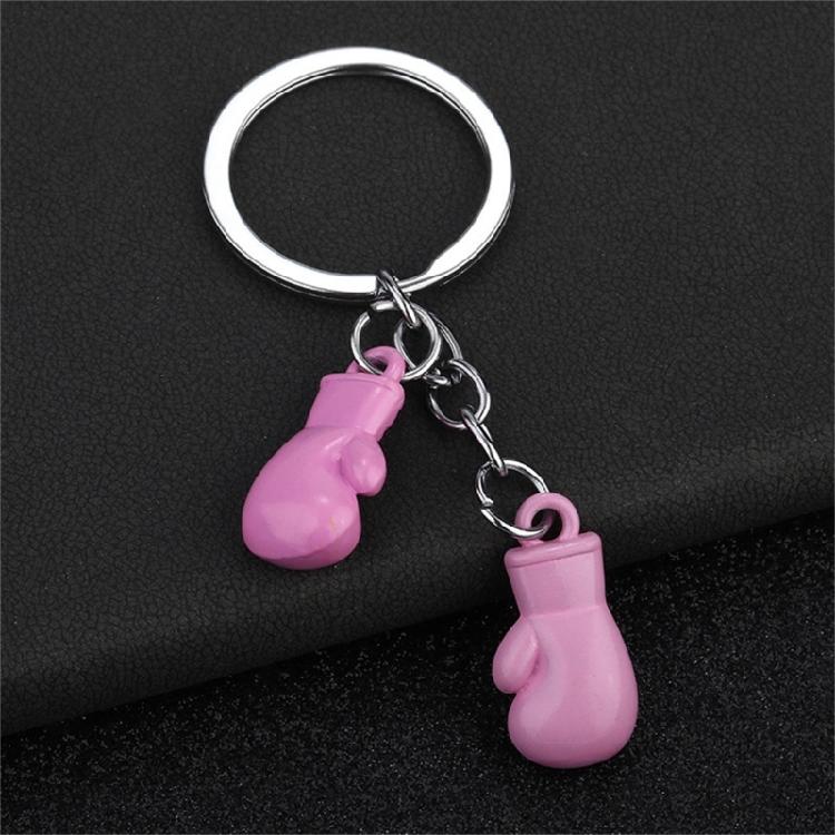 Boxing Glove Keychain Car Keys Pendant Simulation Fitness Equipment Shape Keyring Fashionable Car Keys Ornament