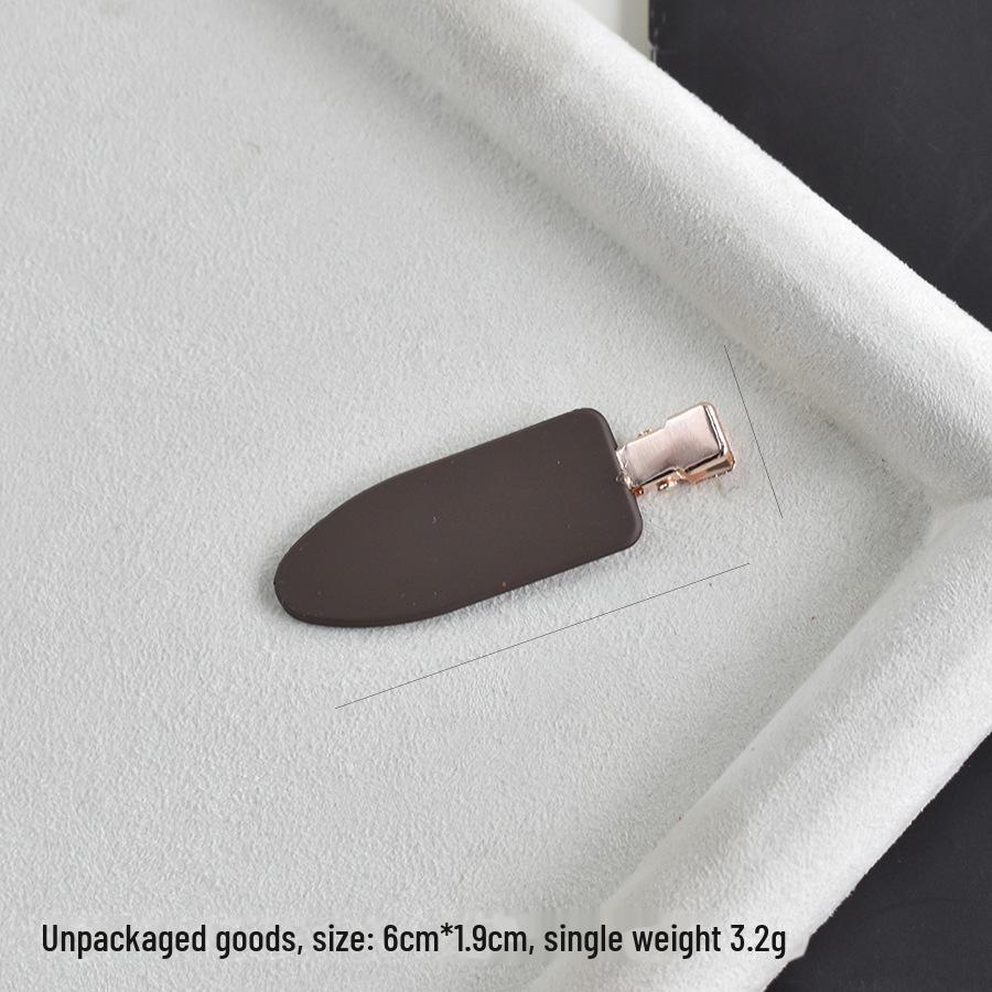 Japanese & Korean Style Seamless Metal Hairpin - Frosted Women's Bangs Side Clip