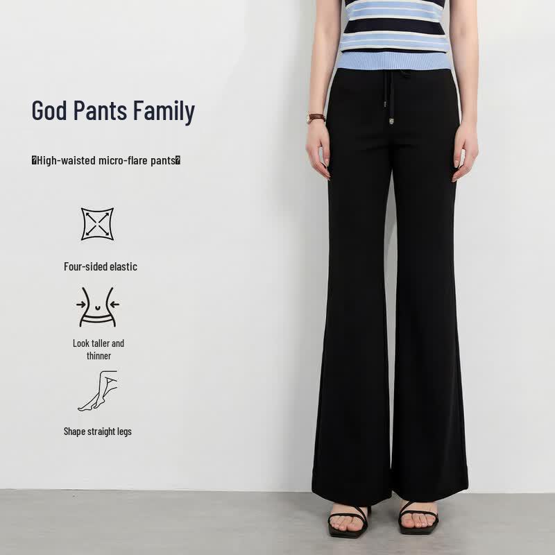 FivePlus Women s High-Waist Slim Flared Casual Pants M