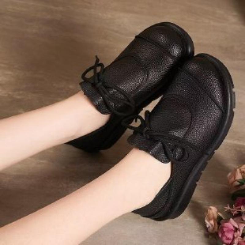 Mom s Slip On FlatsComfortable Leather Shoes for Elderly WomenNon Slip Lightweight Walking Shoes 35 2776₽