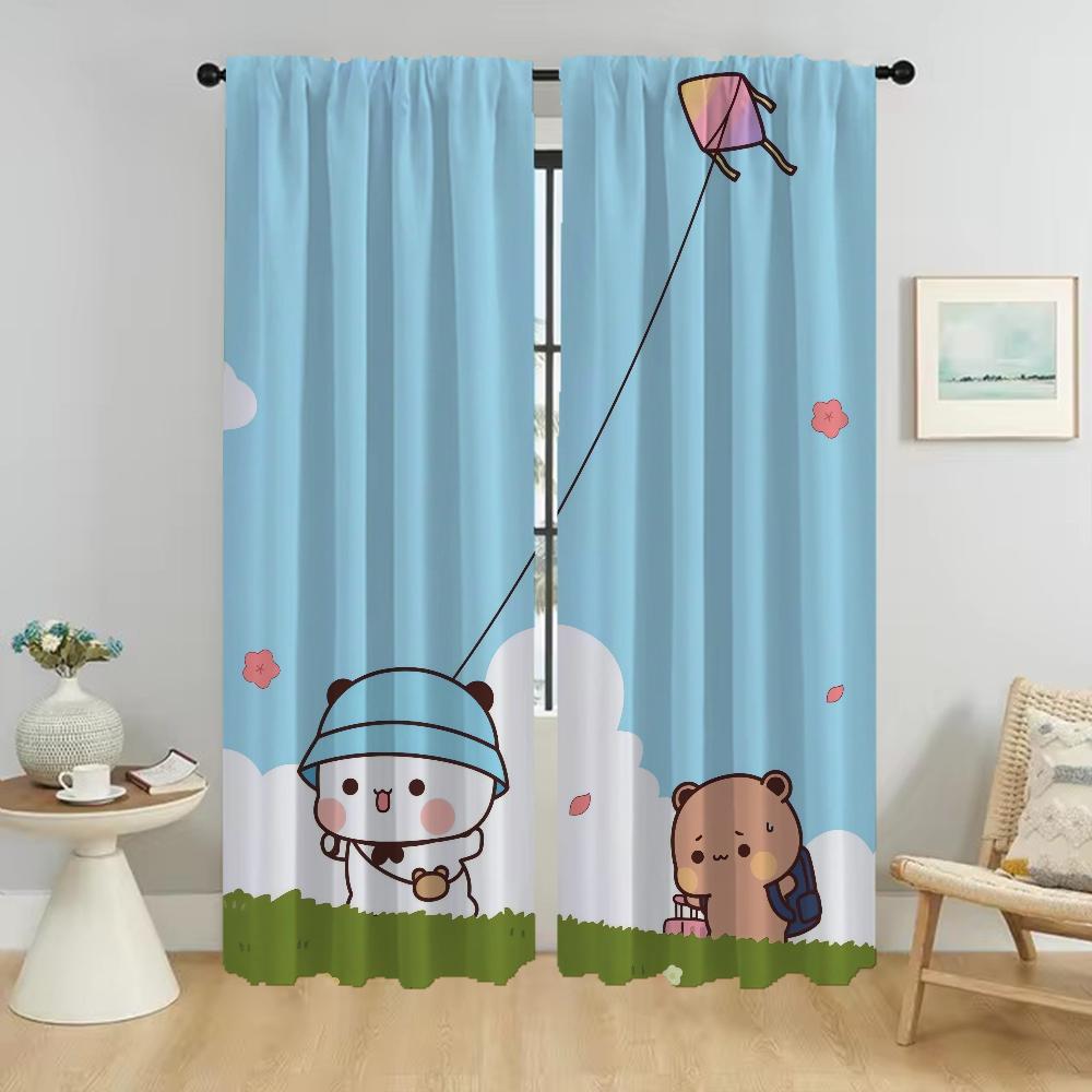 Bubu and Dudu Home Interior Curtains for Living Room Shades Halloween Decoration Blackout Curtain Partition Tulle for Bedroom