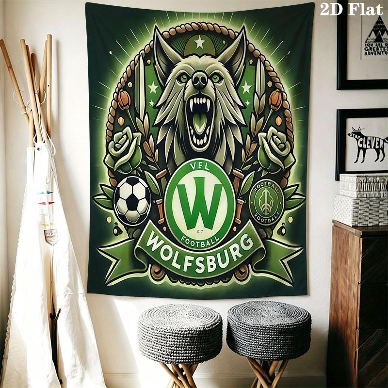 VfL Wolfsburg Wall Hanging Printed Fabric Blanket Decorative Tapestries for Bedroom Living Room Home Decor