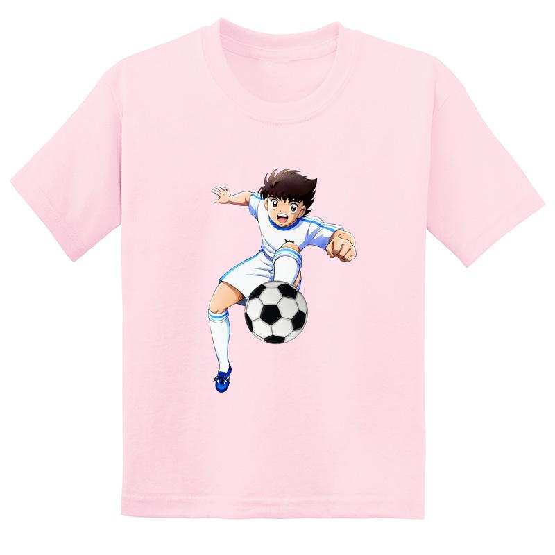 Hot Sale Anime Captain Tsubasa Le Petit Footballer Print Kids T-shirt Baby Boys Girls Clothes Summer Children Cotton T Shirt