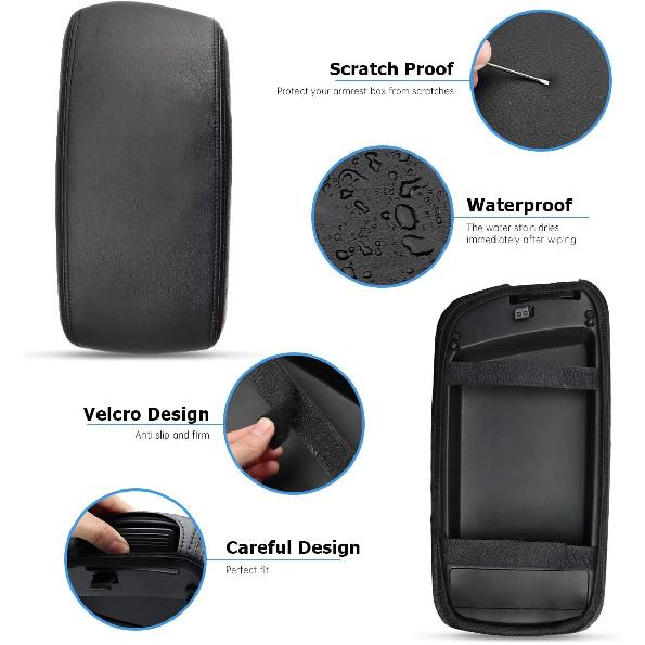INTGET Car Center Console Armrest Cover For Kia Optima Accessories 2016 2017 2018   Leather Middle Console Arm Rest Box Lid Seat Cover Protector