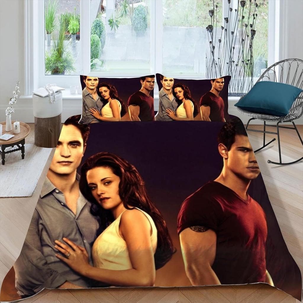 Bella Vampire Girl Bedding Sets Exquisite Bed Supplies Set The Twilight Duvet Cover Bed Comforter Set Bedding Set Birthday Gift