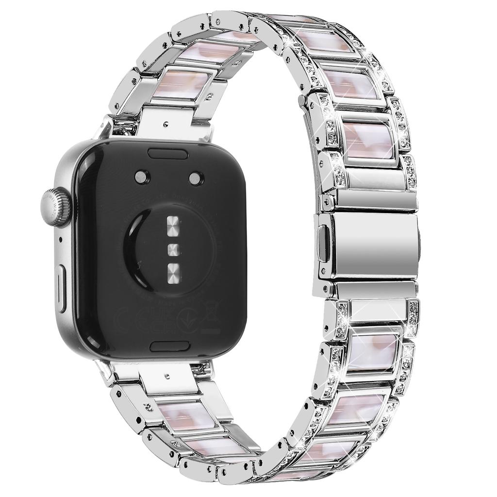 Für Huawei Watch Fit 3 Metalllegierung Uhrenarmband Strasssteine Harz Armband