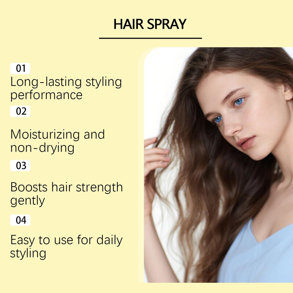 Hair Styling Spray For Daily Hair Styling: Refreshing, Gentle, Light And Natural Hair Styling Spray,50ml