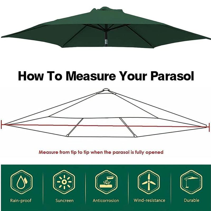 Waterproof Outdoor Sunshade Umbrella for Courtyard, Coffee Garden, and Homestay - Sun Protection, Rainproof, Replaceable Surface