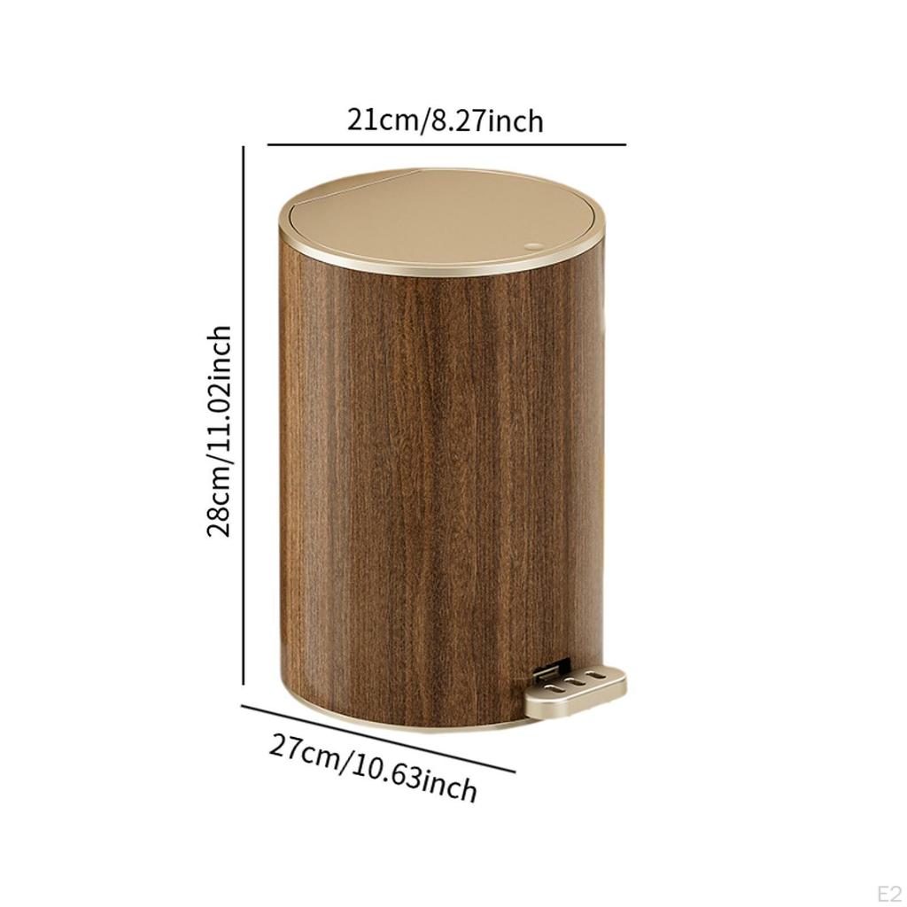 Poubelle en grain de bois, élégante corbeille à papier toilette portable, poubelle pour