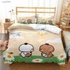 BuBu Bear Cartoon Anime Cute All Season Duvet Cover kawaii Bedding set Soft Quilt Cover and Pillowcases Single/Double/Queen/King