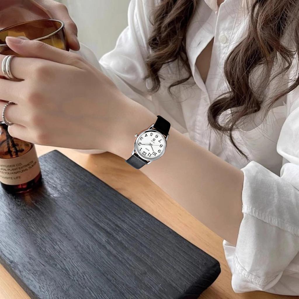 BUREI Analog Quartz Watch Date Slim Silica Gel Celebration Gift Women's - Stylish, Waterproof, Display, Design, Easy-to-Read Dial, Strap, Simple,