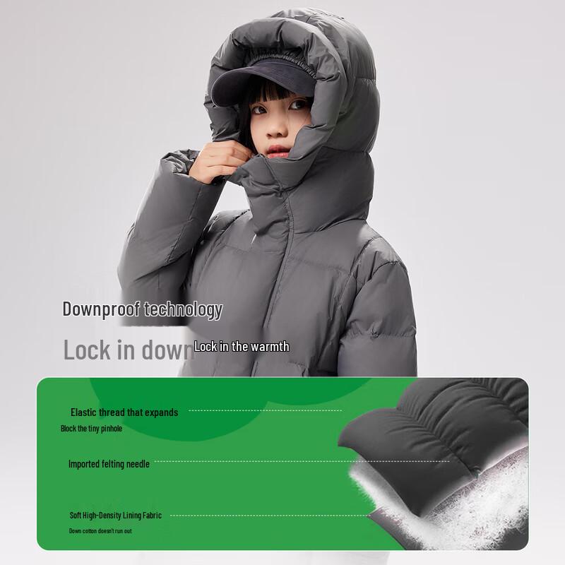 EBAER Kids' 2024 Winter Mid-Length Hooded Down Jacket