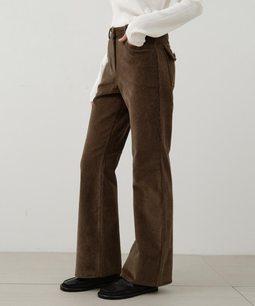 Wednesday Oasis For Woman Habit Corduroy Bootcut Pants_Brown(W25-Pt38)