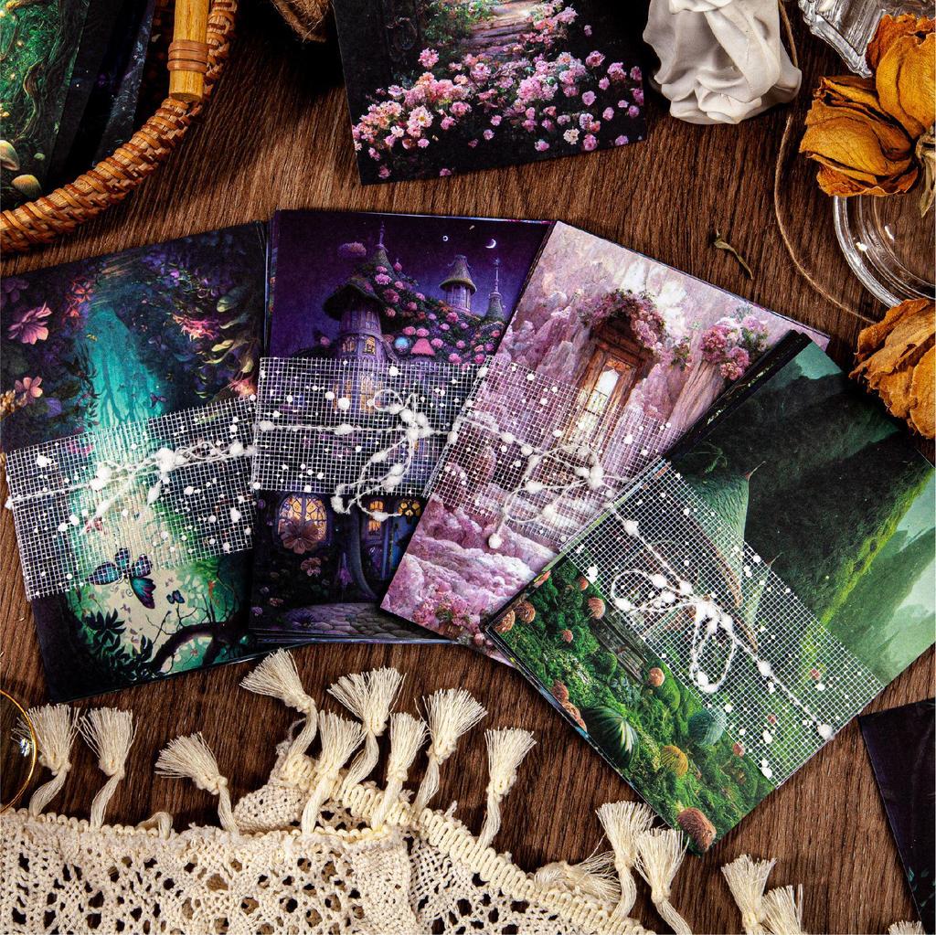 Dreamy Forest Series: Retro Paper Journal Decor, 20 Sheets, 4 Styles