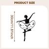 Contemporary Acrylic Wall Clock Silent Non Ticking Ballet Dancer Design for Kitchen Bedroom Living Room Art Decoration