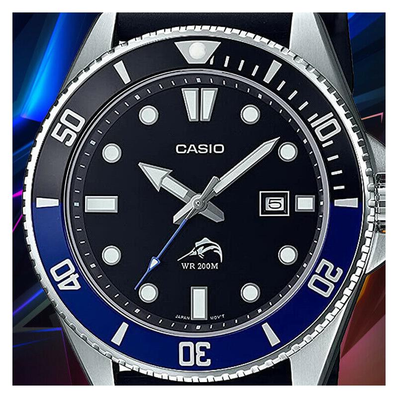 Casio VINTAGE Series-Disc Swordfish Water Ghost Luminous Pointer Calendar Quartz Movement Resin Strap Japanese and Korean Watch Men's MDV106B-1A1V