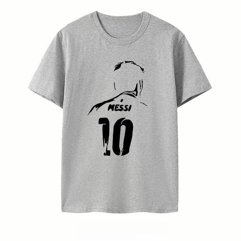 Argentine Messi Creative Design Football Printed Tshirt Unisex Women Short Sleeve Cotton Tshirt Unisexs Tshirts  Summer New