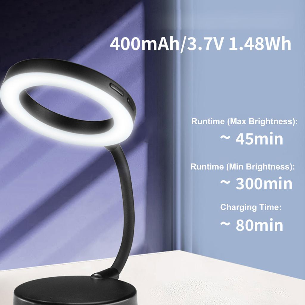 Magnetic Selfie Rings Light 360 degrees  Rotatable Phone Camera Light with 8 Color Temperature