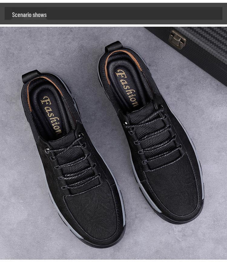 Men's Genuine Leather Low-Top Hiking & Mountaineering Shoes